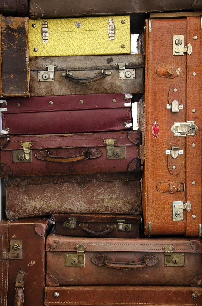 case, retro, handle, luggage, vintage, suitcases, leather, travel, tourism